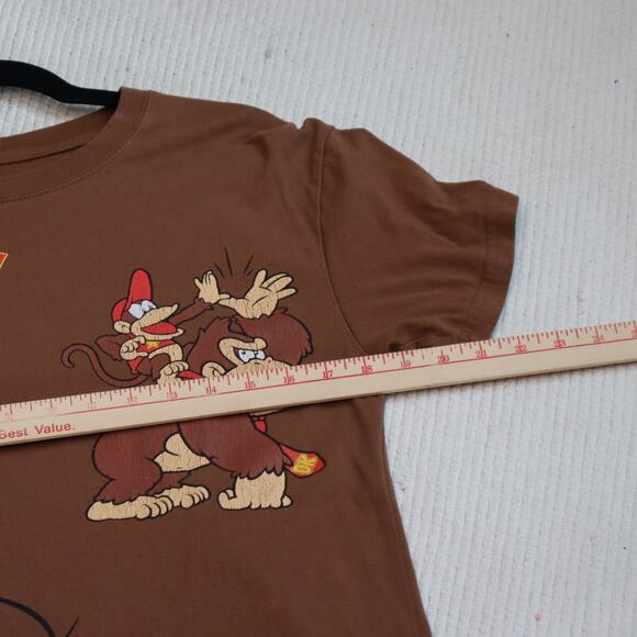 Vintage Style Donkey Kong Graphic T-Shirt Brown Nintendo Tee Approx. Size Medium - Picture 5 of 6